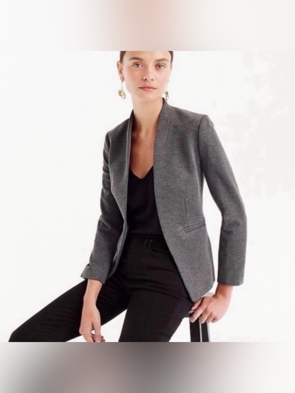 J. Crew-365 Going Out Blazer-Gray-Casual-Preppy-Office-Business-Classic-8